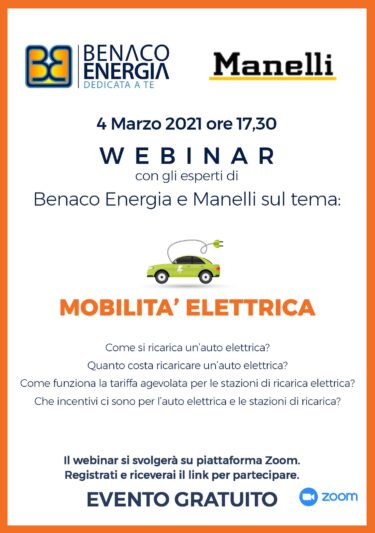 Webinar MOBILITA’ ELETTRICA con Benaco Energia